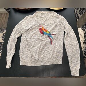 Parrot sweater sz: small 100% cotton